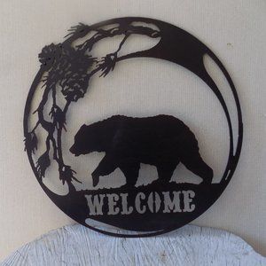 LAST CALL!!!! SUNJOY Bear Laser cut metal wall decor, Black NWT